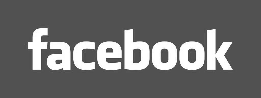 facebook logo black n white